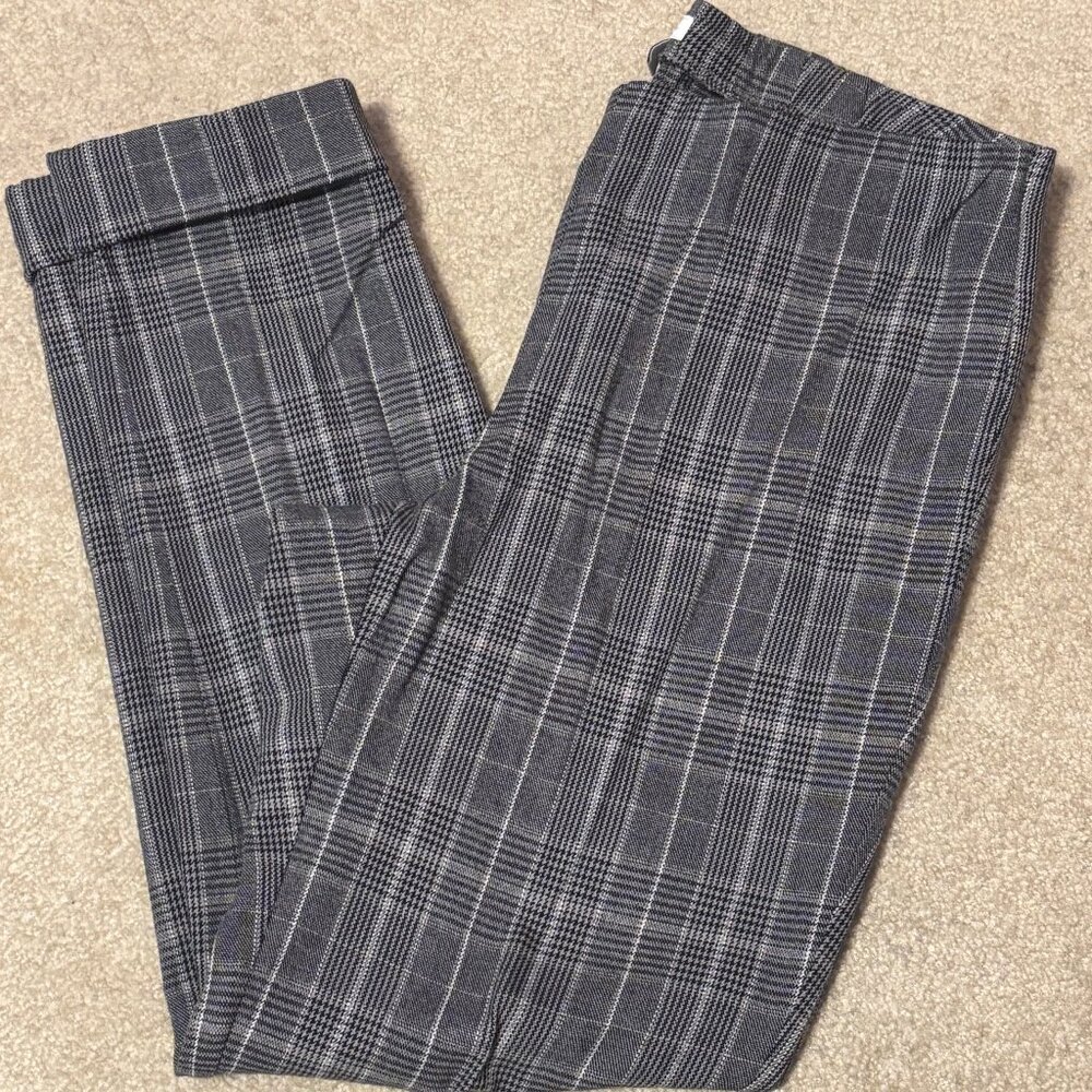JJill Gray, black and White Ponte Pants - Like New - Size 10